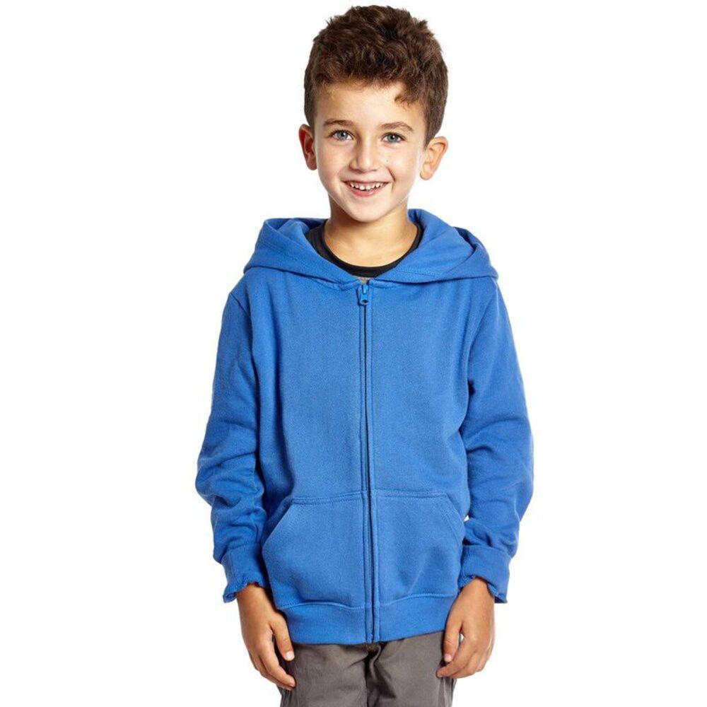 Leveret Kids Zipper Hoodie Cotton Royal Blue 10